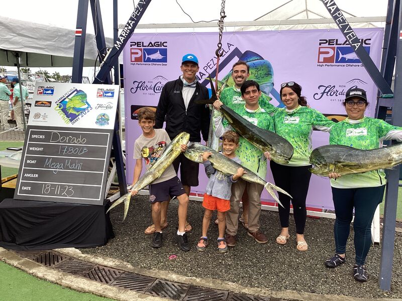 Image of a Dorado caught by Maria  Jimenez on team Mega Mahi at the 2023 DORADO DERBY DOS